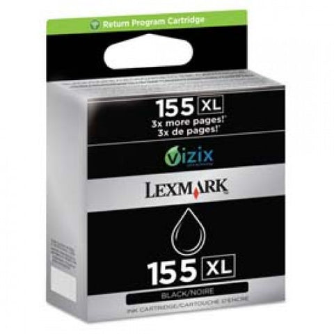 Lexmark? 14N1619 (155XL) High Yield Ink, 750 Page Yield, Black 1119315