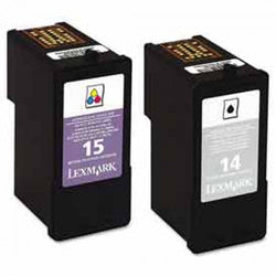 Lexmark? 18C2229 Ink Cartridge, 175 Page Yield, Black/Tri Color, 2/Pack 1119337