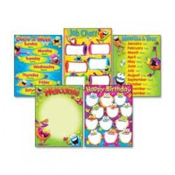 Carson Dellosa? Chairback Buddy? Pocket Chart, 15W x 2D x 19H, Blue/Red