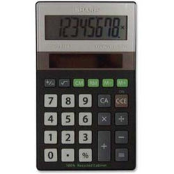 Sharp? 8 Digit Calculator, ELR277BBK, Solar Power, Black/Silver