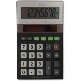 Sharp? 8 Digit Calculator, ELR277BBK, Solar Power, Black/Silver