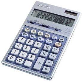 Sharp? 12 Digit Calculator, EL339HB, Dual Power, 4 Key Memory