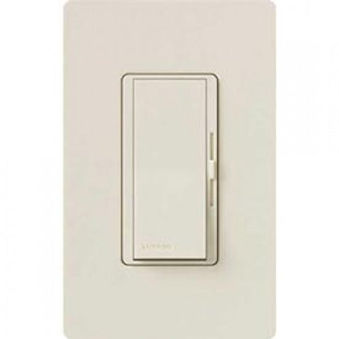 Lutron Diva? Preset Dimmer With Locator Light, 3 Way, 120V, 1000W, Light Almond