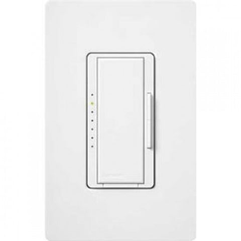 Lutron Digital Fade Dimmer, Clamshell Pkg., 1 Pole, Multi Loc, 120V,1000W, White