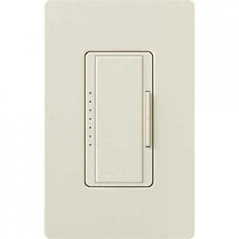 Lutron Digital Fade Dimmer, Single Pole, Multi Loc, 120V, 600W, Light Almond