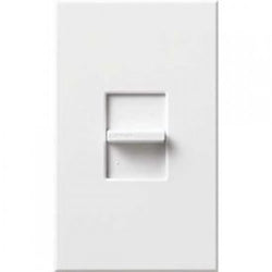Lutron Slide To Off Dimmer, Single Pole, 120V, 600W, White 1119625