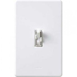 Preset Dual Fan/Light Dimmer, 1 Pole, 120V, 300W, 3 Speed Toggle Fan, White