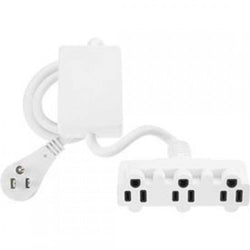 Lutron Plug In Appliance Module, 3 Receptacle, 120V, 15 Amp, White 1119644