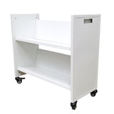 30 X 13 X 27" 2 Tier White Metal Book Cart Rooling Book Truck Library 11241-2 TIER  DO NOT MIX
