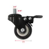 2 Threaded Stem Caster, M10 (10mm) Stem Diameter, 9/16 (15mm) Stem Length