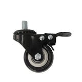 4PK 2 Threaded Stem Caster with Stopper M10 Stem Diameter 9/16 Stem Length 11241 CASTOR LOCK 4PK