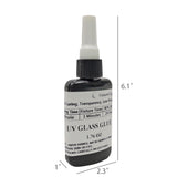 1.8 Oz UV Glass Metal Wood Glue Resin Rapid UV Light Cure DIY Kraft Jewelry 11311