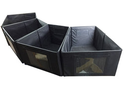 FixtureDisplays® Fabric Storage Bins Black Pie Shaped Bin Organizer Baskets Closet 11441-1PK