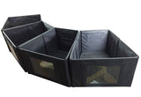 FixtureDisplays® Fabric Storage Bins Black Pie Shaped Bin Organizer Baskets Closet 11441-1PK