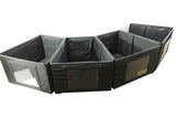FixtureDisplays® Fabric Storage Bins Black Pie Shaped Bin Organizer Baskets Closet 11441-1PK