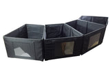 FixtureDisplays® Fabric Storage Bins Black Pie Shaped Bin Organizer Baskets Closet 11441-1PK