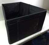 FixtureDisplays® Fabric Storage Bins Black Pie Shaped Bin Organizer Baskets Closet 11441-1PK