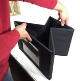 FixtureDisplays® Fabric Storage Bins Black Pie Shaped Bin Organizer Baskets Closet 11441-1PK