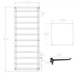 FixtureDisplays? 4¡± Black Plastic Hooks Corrugated Board Slot Hook 80-PK 11666-BLACK