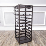 Metal Earring Card Display Spinner Rack Merchandising Hooks Sock Display Stand 11453-BROWN+80X11666-BLACK