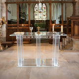 Clear Acrylic Plexiglass Church Holy Communion Cross as a prop is NOT included.11461 Assembled