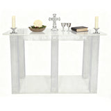 Clear Acrylic Plexiglass Table Transparent Cross as a prop is NOT included.