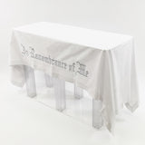 Clear Acrylic Church Holy Communion Table w/ Cover Rememberance of Me 47X18X33" 11461+15173
