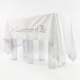 Clear Acrylic Church Holy Communion Table w/ Cover Rememberance of Me 47X18X33" 11461+15173