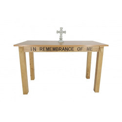 Church Communion Table Wood Altar Desk Clergy Desk In Remebrance of Me