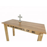 Church Communion Table Wood Altar Desk Clergy Desk In Remebrance of Me