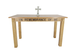 43x19x28 Wood Holy Communion Table Christian Church In Remembrance of Me Desk