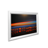 FixtureDisplays? Viewable Area:15.7x22.6 Frame, Wall or Poll Mount Poster/Picture Snap Silver 11476-A2