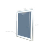 FixtureDisplays? Frame, Wall or Poll Mount Poster/Picture Snap Silver 11476-A4 7.5x11