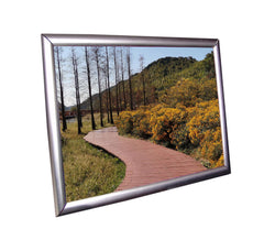 FixtureDisplays? Viewable Area:15.7x22.6 Frame, Wall or Poll Mount Poster/Picture Snap Silver 11476-A2