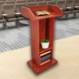 Podium Wood Deluxe Reception Lectern Debate Church Pulpit Funeral Hotel Hostess 11479-2