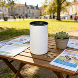 ® 8PK Donation Can 5.5" Tall 3" Diameter 11483-8PK