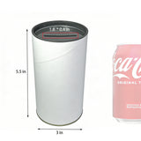 ® 8PK Donation Can 5.5" Tall 3" Diameter 11483-8PK