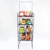 18X13X58" Beverage Rack Wire Shelf 4 level Magazine Newspaper Stand Soda 11490-NEW