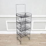 18X13X58" Beverage Rack Wire Shelf 4 level Magazine Newspaper Stand Soda 11490-NEW