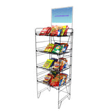 18X13X58" Beverage Rack Wire Shelf 4 level Magazine Newspaper Stand Soda 11490-NEW