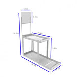 FixtureDisplays? 7 X 21.6 X 24 Two-tiered Metal Retail Coutertop Beverage Display Rack 11505