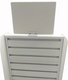 Slatwall Rack Countertop White Merchandiser Slatwall Display 2 Sided Stand Tabel