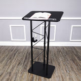 Truss Metal and Wood Podium 25X16X47 Tall Church Pulpit Lectern with Cup Holder 11566-NEW
