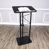 Truss Metal and Wood Podium 25X16X47 Tall Church Pulpit Lectern with Cup Holder 11566-NEW