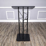 Truss Metal and Wood Podium 25X16X47 Tall Church Pulpit Lectern with Cup Holder 11566-NEW