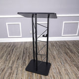Truss Metal and Wood Podium 25X16X47 Tall Church Pulpit Lectern with Cup Holder 11566-NEW