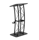 Curved Podium, Truss Metal/ Wood Pulpit Lectern 11568