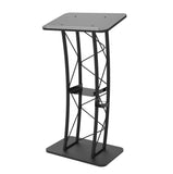 Curved Podium, Truss Metal/ Wood Pulpit Lectern 11568