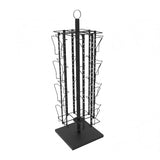 Up to 9.9" Wide 16 Adjustable Pockets Display Rack, Greeting Post Card Christmas Holiday Spinning Rack Stand. Pocket Size: 4.5-9.9" Wide X 5.8" Tall, 16 Pockets 11602-L-DOUBLE-BLK