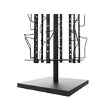 FixtureDisplays® Up to 9.9" Wide 16 Adjustable Pockets Display Rack, Greeting Post Card Christmas Holiday Spinning Rack Stand. Pocket Size: 4.5-9.9" Wide X 5.8" Tall, 16 Pockets 11602-M-BLK